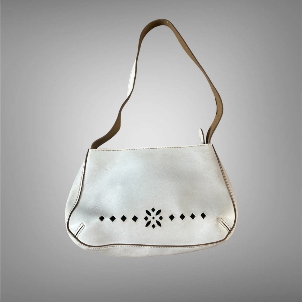 White faux leather Shoulder Bag